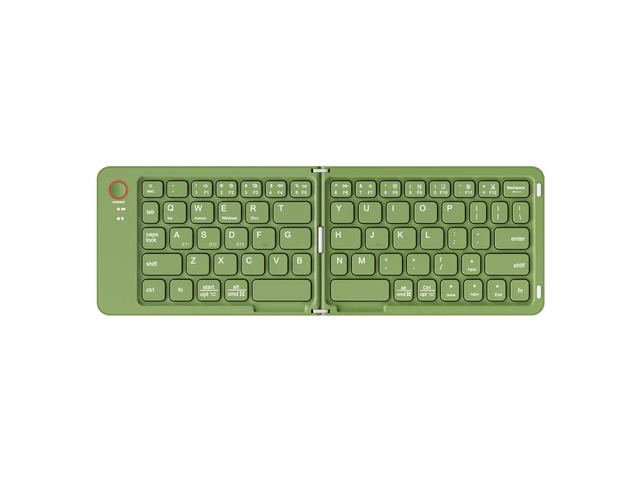 Wireless Foldable Bluetooth Keyboard Mini Portable Keyboard for Laptops, Smartphones, and Office Green