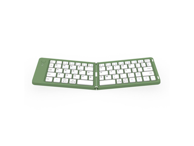 Wireless Foldable Bluetooth Keyboard Mini Portable Keyboard for Laptops, Smartphones, and Office Green