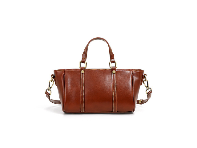 Genuine Leather Women Purses and Ladies Handbags Brown