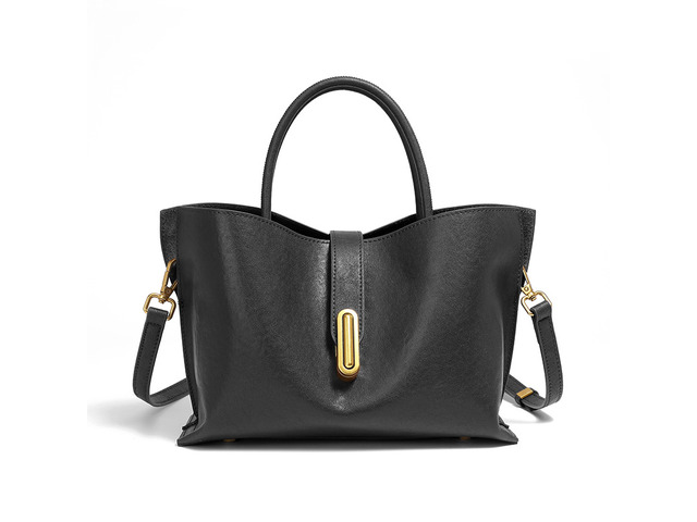 Genuine Leather Women's Crossbody Bag Black
