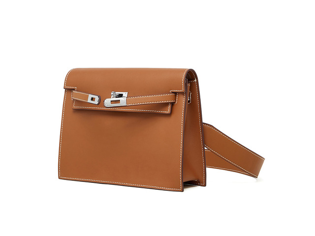 Fashion Genuine Leather Dance Bag Crossbody Bag Brown