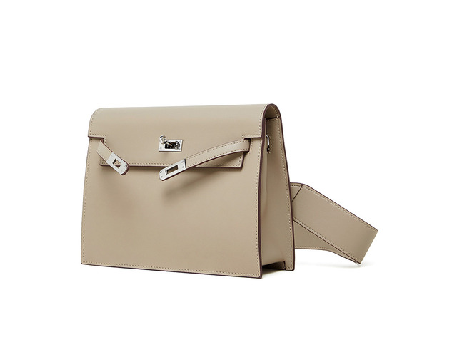 Fashion Genuine Leather Dance Bag Crossbody Bag Grey