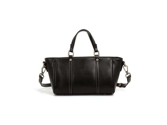 Genuine Leather Women Purses and Ladies Handbags Black