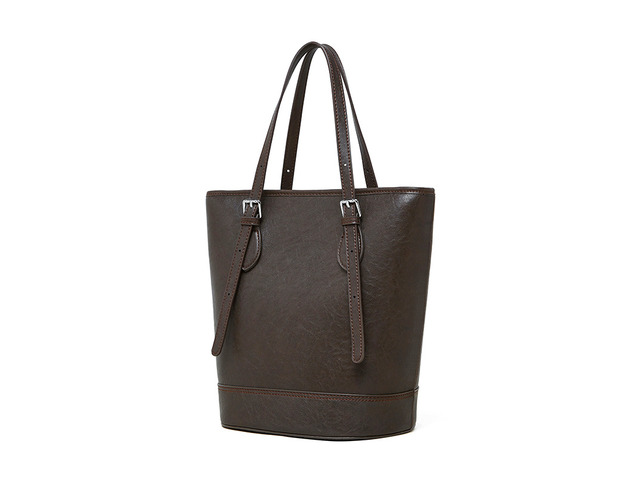 Genuine Leather Women Handbags Tote Purse Shoulder Bag Brown