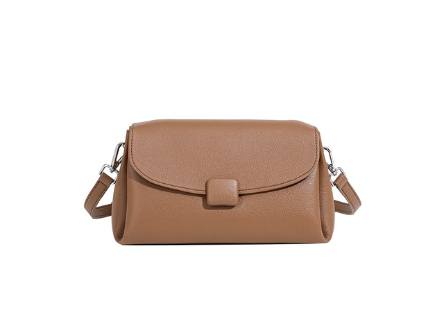 Genuine Leather Women Large Casual Handbag Apricot