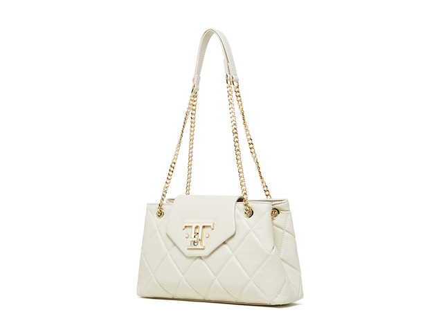 Genuine Leather Women Shoulder Bag White