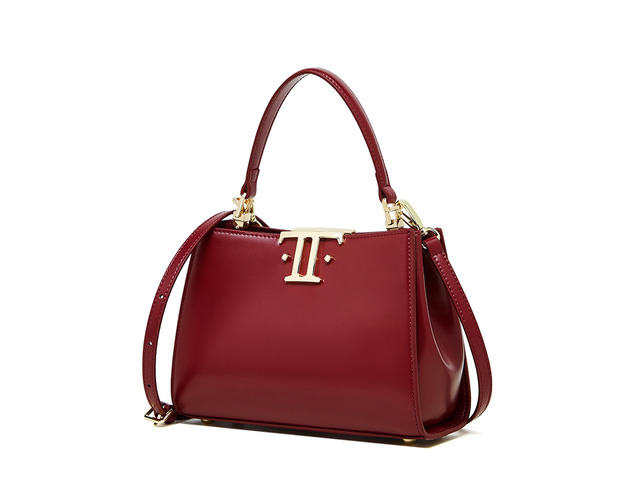 Genuine Leather Women Shoulder Purses and Handbags Red