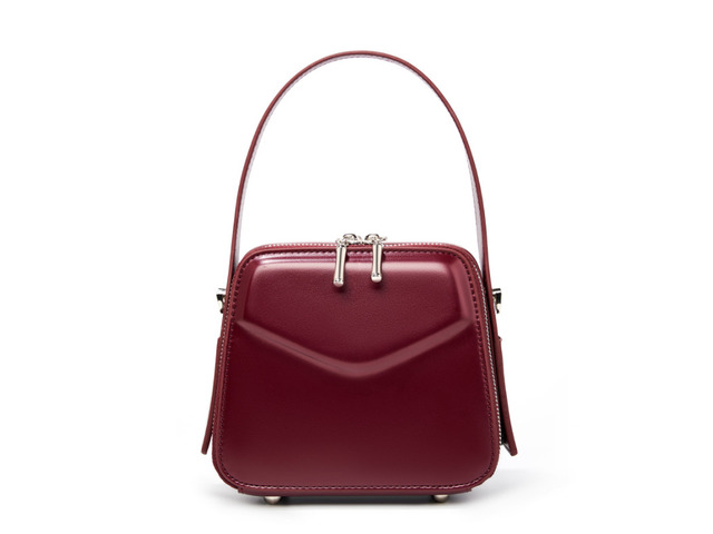 Genuine Leather Women Shoulder Bag Red