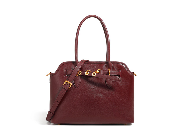 Genuine Leather Women Fashion Handbags Tote Bag Shoulder Bag Red