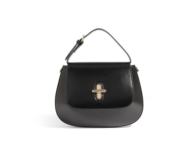 Genuine Leather Women Shoulder Bag Vintage Crossbody Purse Handbag Black