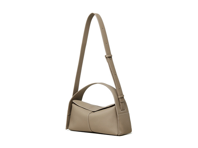Women Genuine Leather Handbag Grey