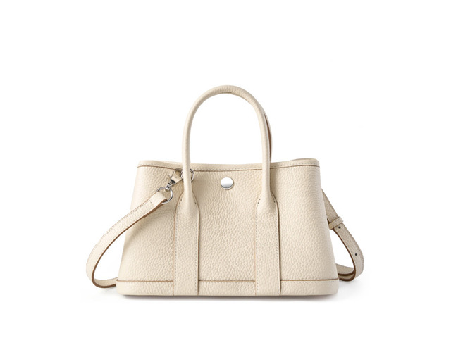 Genuine Leather Women Handbag and Shoulder Bag White
