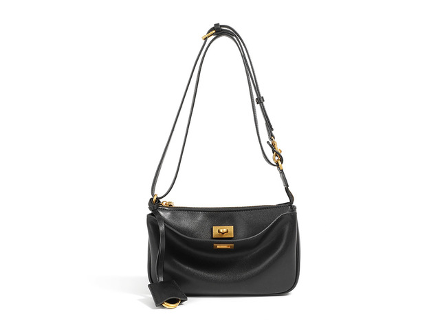 Genuine Leather Women Shoulder Bag Vintage Crossbody Purse Handbag Black