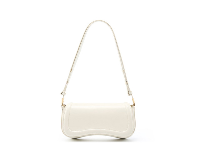 Genuine Leather Ladies' Crossbody Bag White