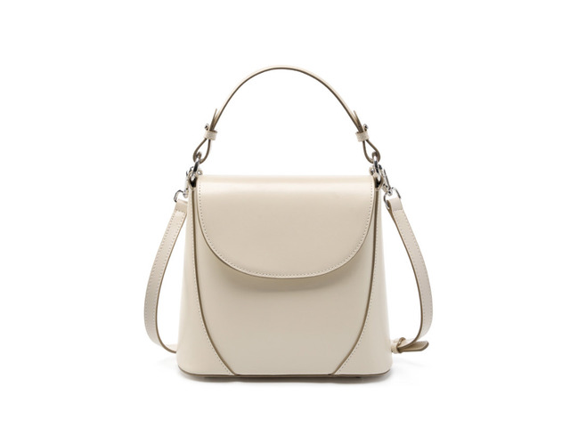 Genuine Leather Women Crossbody Bag Mini Bag White