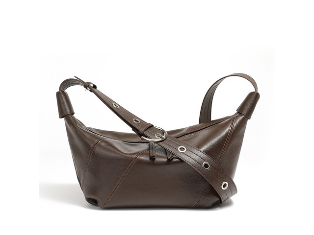 Ladies' Genuine Leather Shell Bag Brown