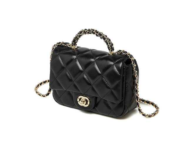 Genuine Leather Women Satchel Bags Handle Shoulder Handbags Black