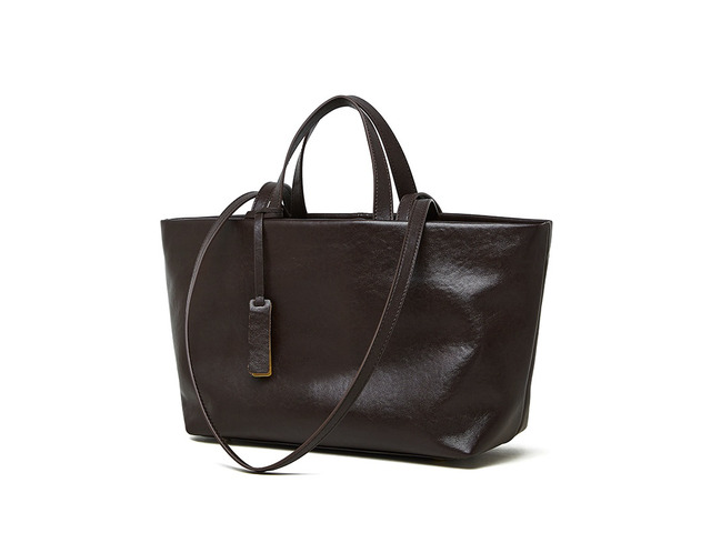 Women Genuine Leather Tote Purse Shoulder Bag Brown