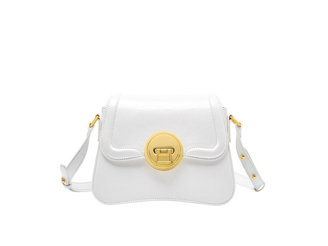 Genuine Leather Women Fashion Handbags Tote Bag Shoulder Bag White