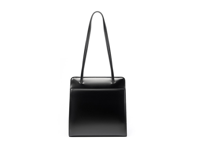 Genuine Leather Bucket Bag Retro Bridal Wedding Bag Black