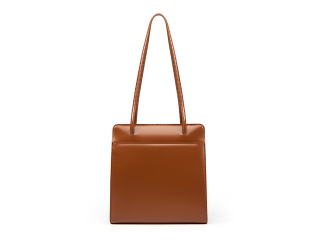 Genuine Leather Bucket Bag Retro Bridal Wedding Bag Brown