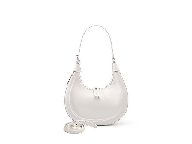 New Women's Genuine Leather Casual Shoulder Crossbody Bag White