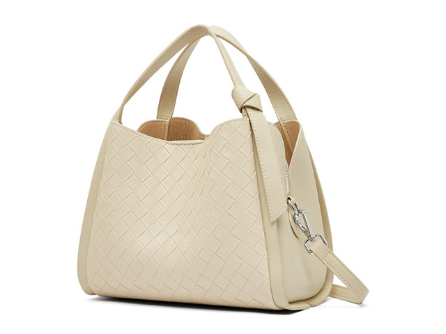 Female Cowhide Casual Crossbody Bag White