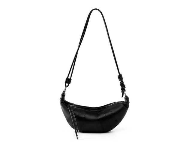 Genuine Leather Women Shoulder Crossbody Bag Black
