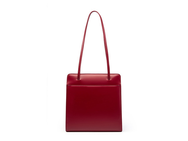 Genuine Leather Bucket Bag Retro Bridal Wedding Bag Red