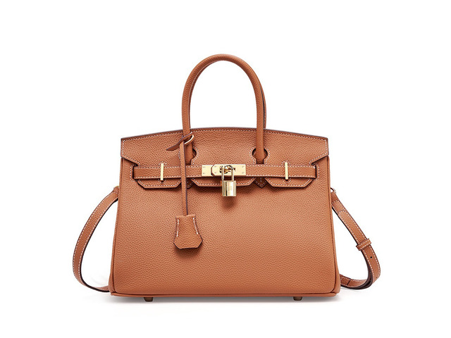 Genuine Leather Womens Crossbody Handbags and Purses Brown