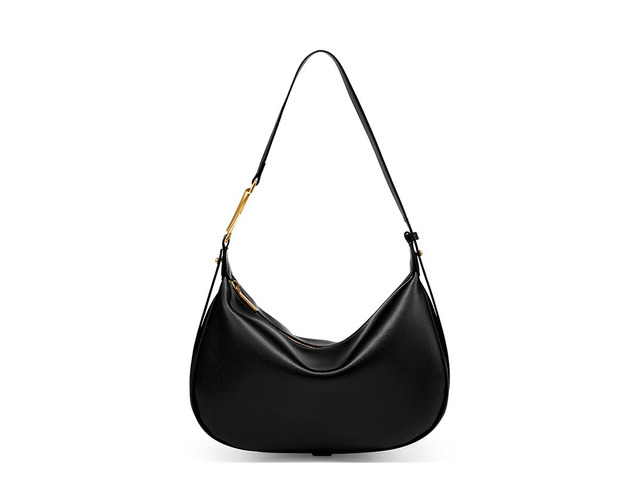 Genuine Leather Women's Crossbody Purse Handbag Black