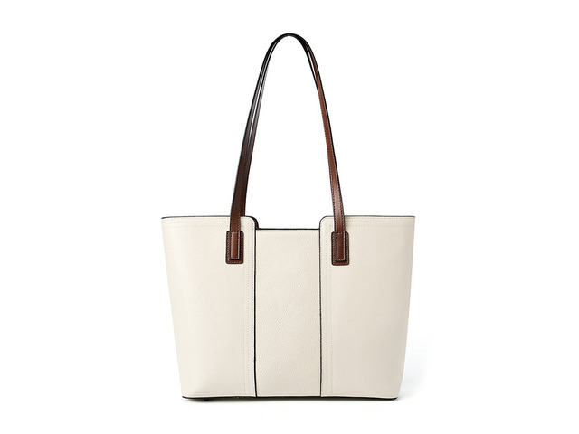 Genuine Leather Women Crossbody Handbag White