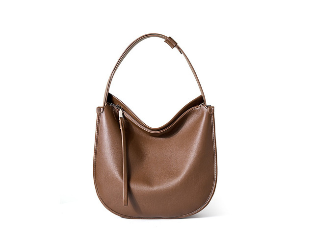 Genuine Leather Satchel Handbag for Women Vintage Handmade Shoulder Bag Bronze