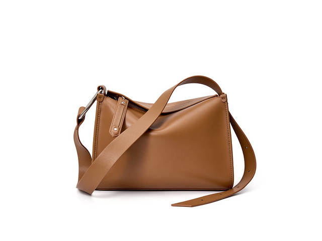 Women Tote Bag Retro Genuine Leather Crossbody Bag Brown