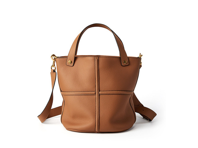 Genuine Leather Tote Bag for Women Top-handle Shoulder Bag Brown