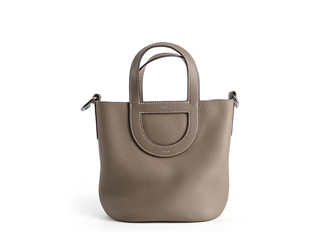 Genuine Leather Women Handbags Tote Purse Shoulder Bag Grey