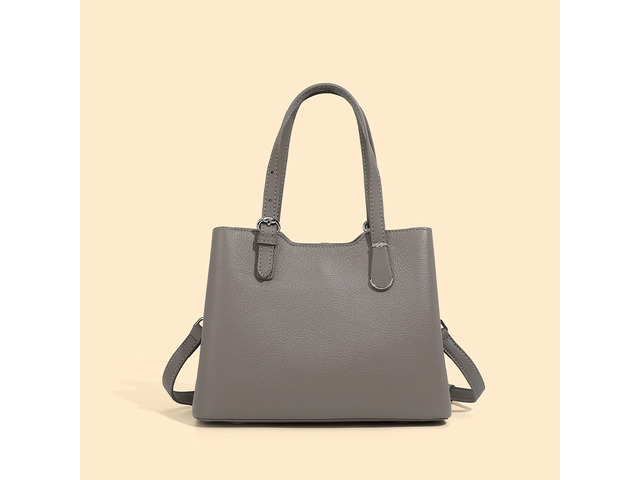 Genuine Leather Women Shoulder Crossbody Bag Grey
