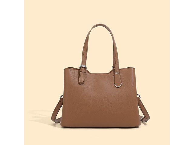 Genuine Leather Women Shoulder Crossbody Bag Brown