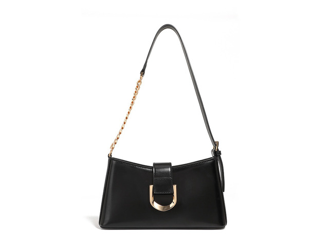 Genuine Leather Women Tote Bag Shoulder Bag Black