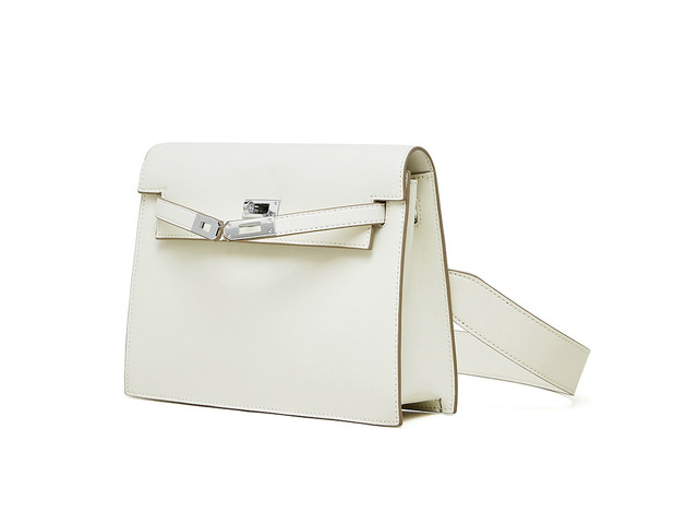 Fashion Genuine Leather Dance Bag Crossbody Bag White