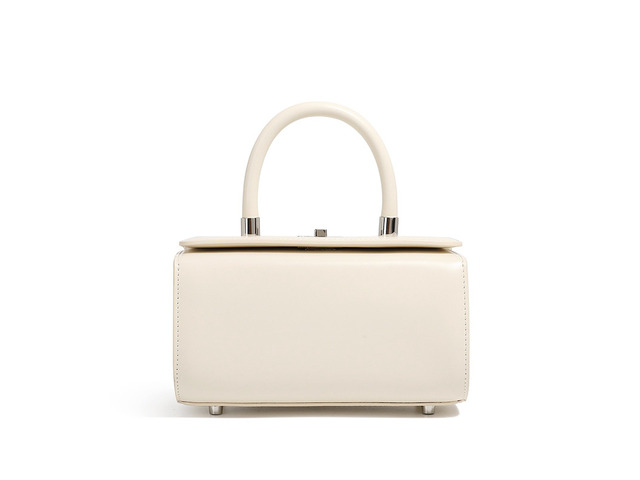 Genuine Leather Fashion Simple Shoulder Crossbody Women's Bag White