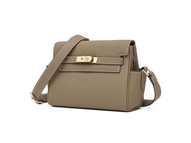 Genuine Leather Women Crossbody Bags Shoulder Handbags Grey