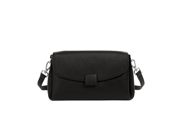 Genuine Leather Women Large Casual Handbag Black