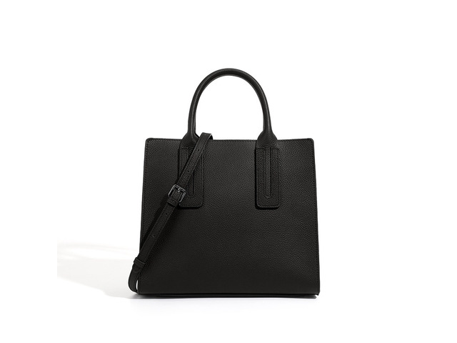 Genuine Leather Women Top Handle Straw Crossbody Bags Black