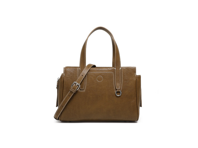 Genuine Leather Women Crossbody Bags Brown