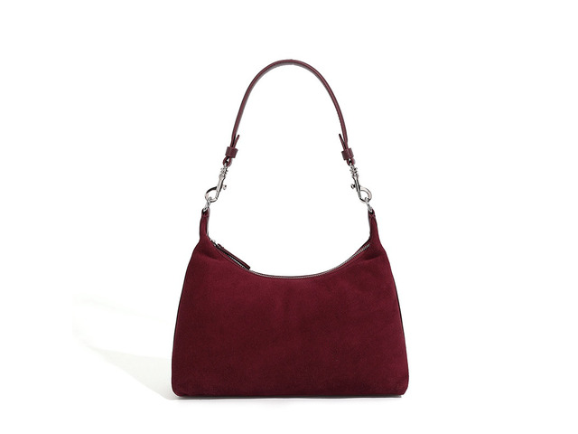 Frosted Cowhide High-Capacity Crossbody Bag Red
