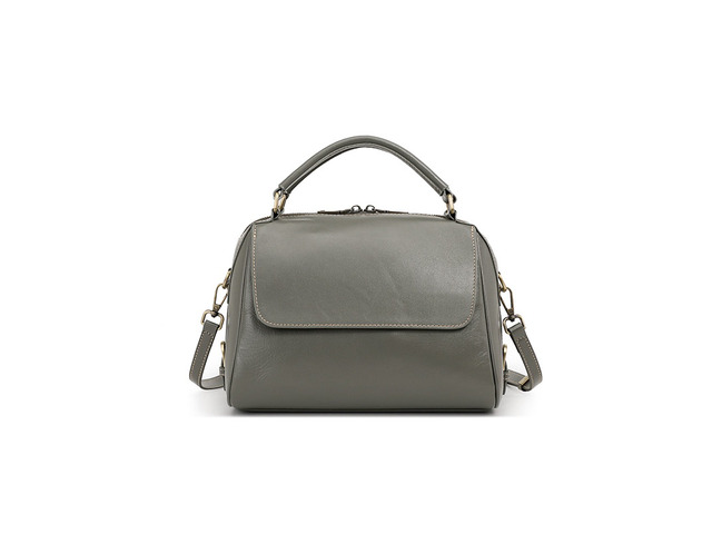 Genuine Leather Purses and Handbags for Women Grey