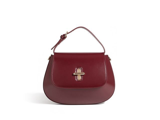 Genuine Leather Women Shoulder Bag Vintage Crossbody Purse Handbag Red