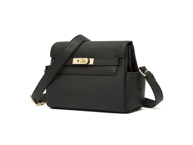 Genuine Leather Women Crossbody Bags Shoulder Handbags Black