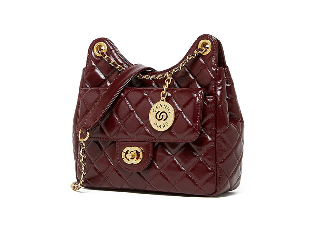 Genuine Leather Women Handbag and Purse Purple
